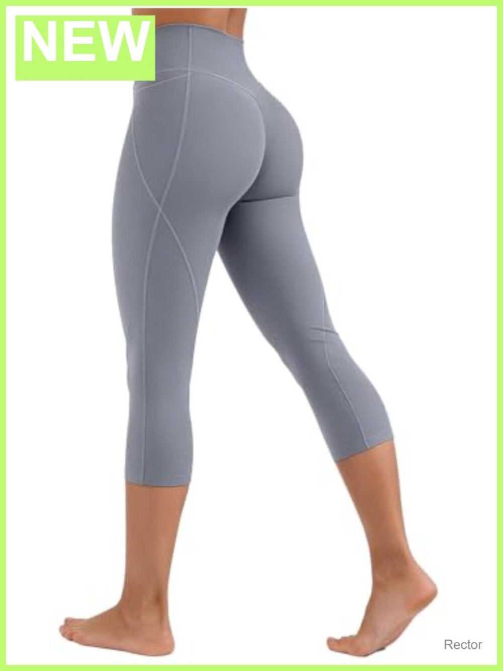 High Waist Butt Lifting Capri Leggings with Side Pockets Yoga